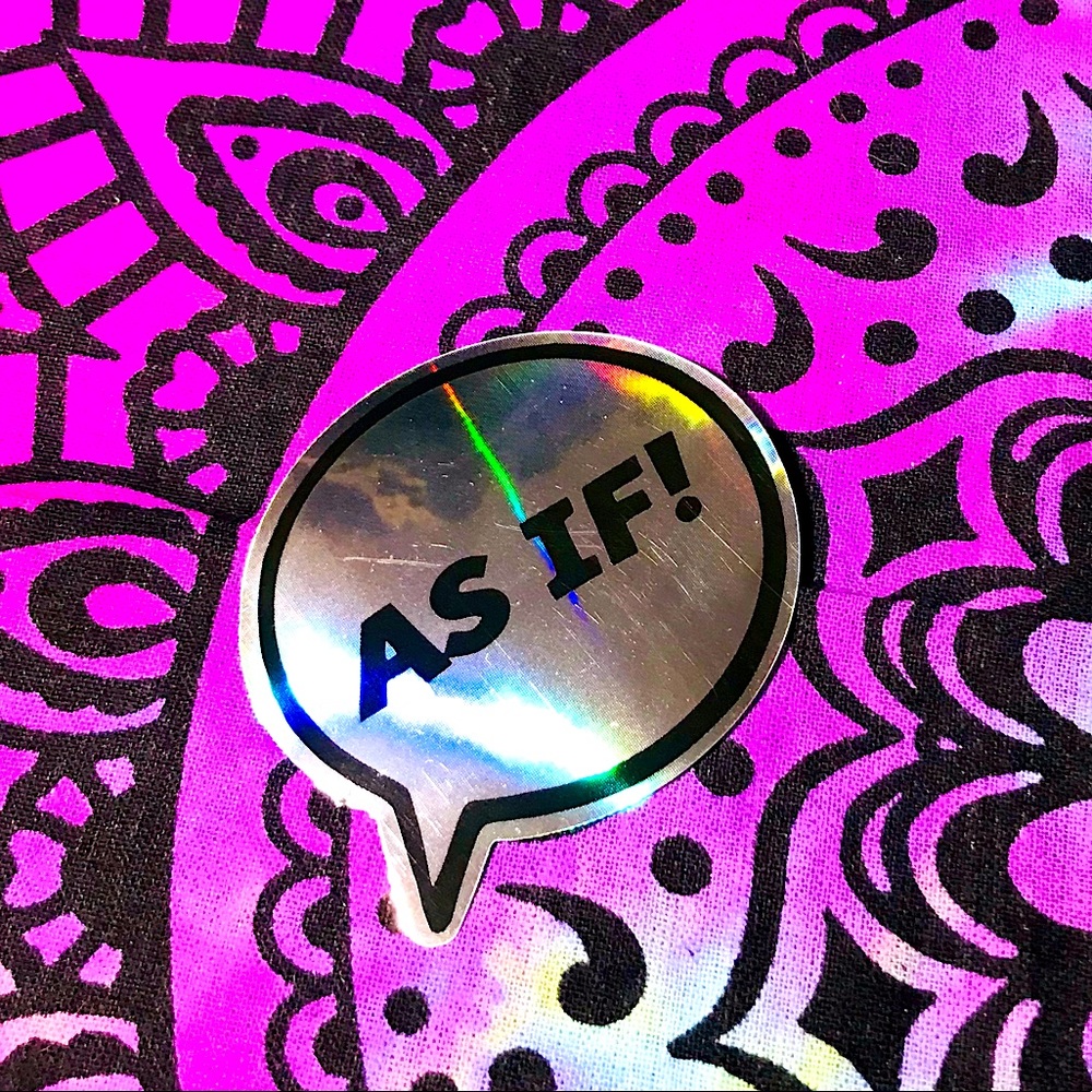 As If Metallic Prismatic Reflective Single Decor Sticker